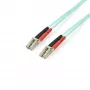 StarTech.com 2m (6ft) LC/UPC zu LC/UPC OM3 Multimode-Glasfaserkabel, Vollduplex 50/125µm Zipcord-Kabel, 100G, geringe Einfügedämpfung, LSZH Glasfaser-Patchkabel