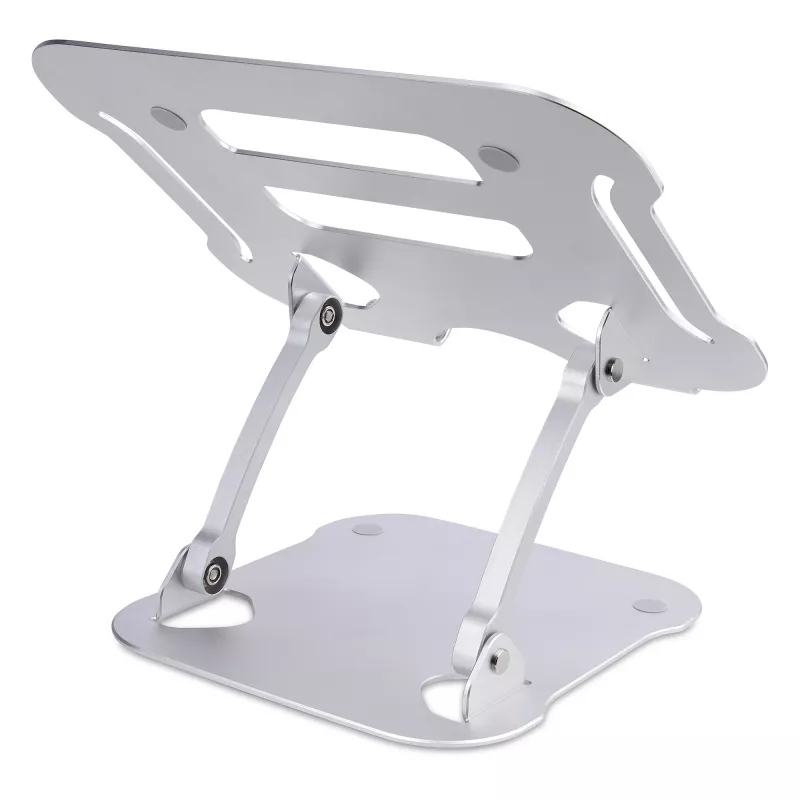 StarTech.com Laptopständer für den Schreibtisch, Ergonomischer Laptopständer höhenverstellbar, Aluminium, Tragbar, Unterstützt bis zu 10 kg, Faltbarer Laptophalter für den Schreibtisch – Abgewinkelte Notebook-Erhöhung/Ständer