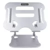StarTech.com Laptopständer für den Schreibtisch, Ergonomischer Laptopständer höhenverstellbar, Aluminium, Tragbar, Unterstützt bis zu 10 kg, Faltbarer Laptophalter für den Schreibtisch – Abgewinkelte Notebook-Erhöhung/Ständer