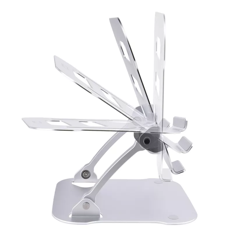 StarTech.com Laptopständer für den Schreibtisch, Ergonomischer Laptopständer höhenverstellbar, Aluminium, Tragbar, Unterstützt bis zu 10 kg, Faltbarer Laptophalter für den Schreibtisch – Abgewinkelte Notebook-Erhöhung/Ständer