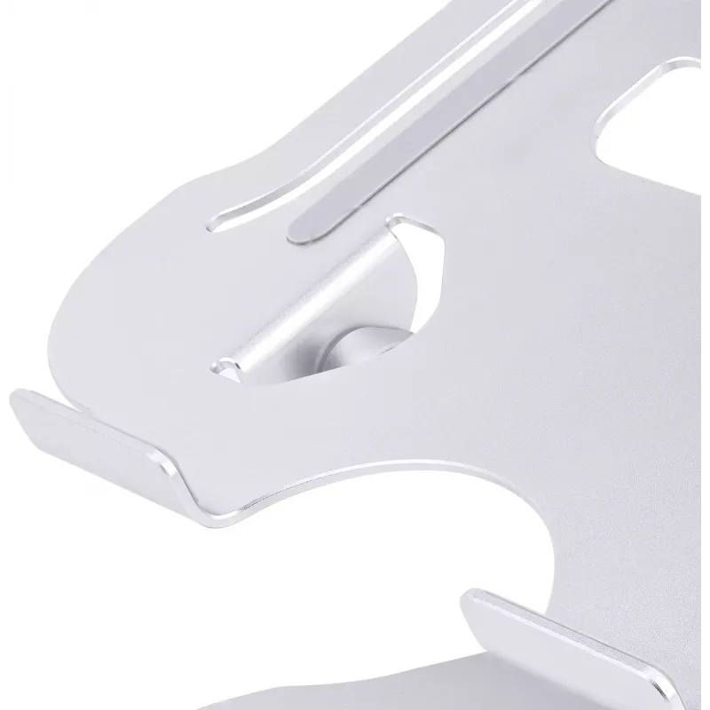 StarTech.com Laptopständer für den Schreibtisch, Ergonomischer Laptopständer höhenverstellbar, Aluminium, Tragbar, Unterstützt bis zu 10 kg, Faltbarer Laptophalter für den Schreibtisch – Abgewinkelte Notebook-Erhöhung/Ständer