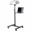 StarTech.com Mobiler Projektor- und Laptop-Ständer/Wagen – robuster tragbarer Projektorständer (2 Ablagen, je 10 kg belastbar) – höhenverstellbarer Rollwagen für Präsentationen mit abschließbaren Rollen