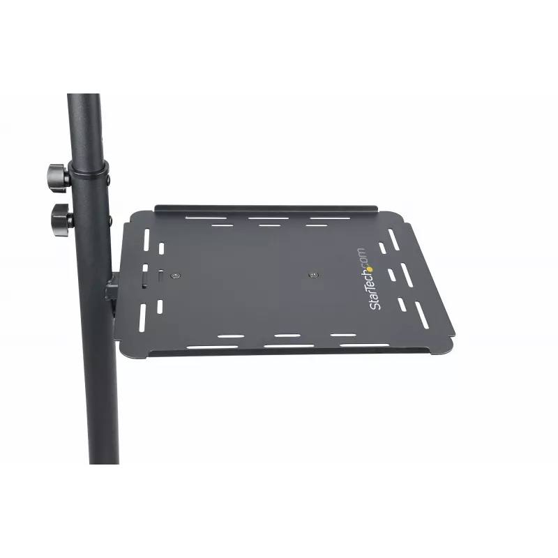 StarTech.com Mobiler Projektor- und Laptop-Ständer/Wagen – robuster tragbarer Projektorständer (2 Ablagen, je 10 kg belastbar) – höhenverstellbarer Rollwagen für Präsentationen mit abschließbaren Rollen