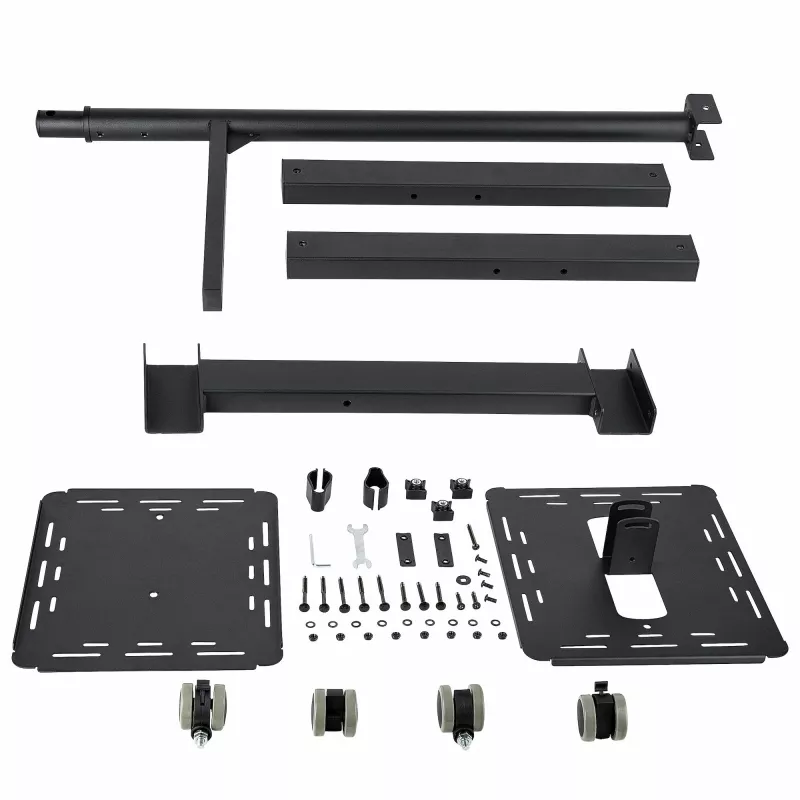 StarTech.com Mobiler Projektor- und Laptop-Ständer/Wagen – robuster tragbarer Projektorständer (2 Ablagen, je 10 kg belastbar) – höhenverstellbarer Rollwagen für Präsentationen mit abschließbaren Rollen
