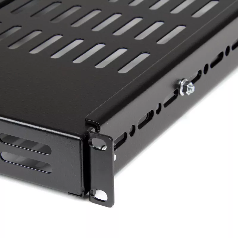 StarTech.com 1U verstellbar belüfteter Server-Rack-Einlegeboden - 175 lbs - 19,5 bis 38 Zoll verstellbare Einbautiefe Universalfach für 19-Zoll AV-/Netzwerk-Geräterack - 27,5 Zoll tief