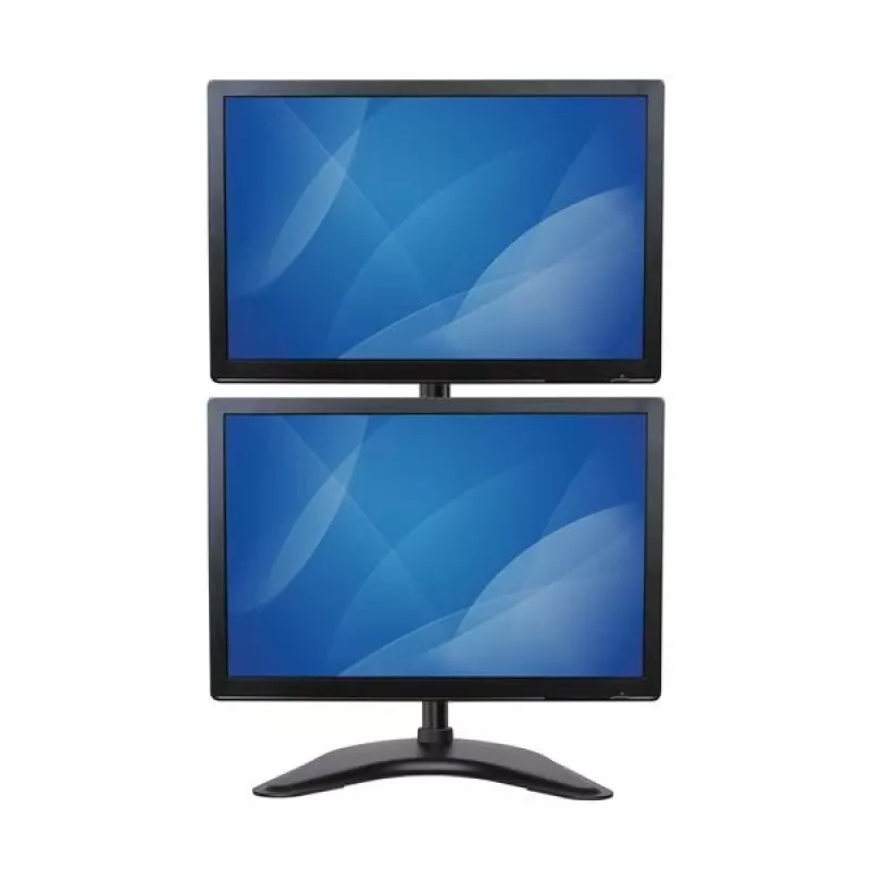 StarTech.com Dual-Monitor-Stand – Vertikal, freistehend, 10 kg, 33 cm (13 Zoll), 68,6 cm (27 Zoll), 100 x 100 mm, Schwarz