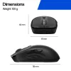 HP 700 Wiederaufladbare kabellose Maus, beidhändig, RF Wireless + Bluetooth, 6000 DPI, Schwarz