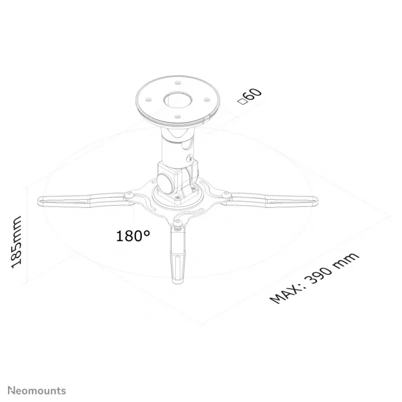 Neomounts BEAMER-C50 Beamer-Deckenhalterung - H 18,5 cm - vollbeweglich