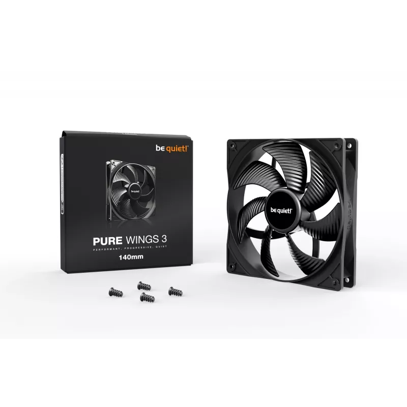 be quiet! Pure Wings 3 140mm Computergehäuselüfter 14 cm Schwarz 1 Stück