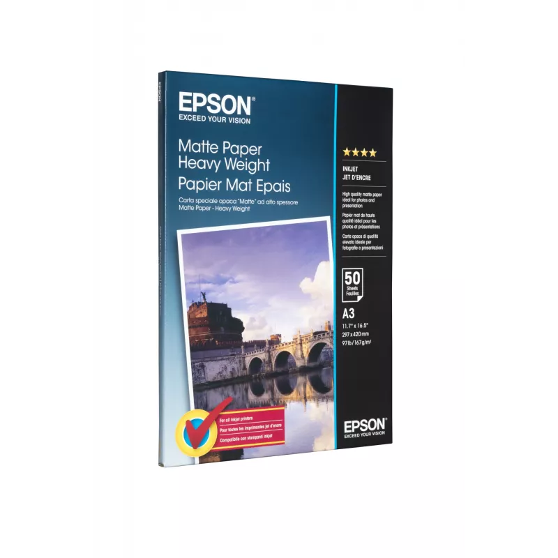 Epson Matte Paper Heavy Weight, DIN A3, 167 g/m², 50 Blatt