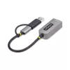 StarTech.com USB-C-auf-Ethernet-Adapter mit USB-A-Dongle, 10/100/1000 Mbit/s, USB 3.0 zu Gigabit Ethernet Netzwerkadapter, 15 cm festes Kabel, USB GbE Adapter
