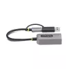 StarTech.com USB-C-auf-Ethernet-Adapter mit USB-A-Dongle, 10/100/1000 Mbit/s, USB 3.0 zu Gigabit Ethernet Netzwerkadapter, 15 cm festes Kabel, USB GbE Adapter