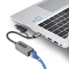 StarTech.com USB-C-auf-Ethernet-Adapter mit USB-A-Dongle, 10/100/1000 Mbit/s, USB 3.0 zu Gigabit Ethernet Netzwerkadapter, 15 cm festes Kabel, USB GbE Adapter