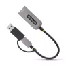 StarTech.com USB-C-auf-Ethernet-Adapter mit USB-A-Dongle, 10/100/1000 Mbit/s, USB 3.0 zu Gigabit Ethernet Netzwerkadapter, 15 cm festes Kabel, USB GbE Adapter