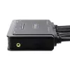 StarTech.com 2-Port Dual-Monitor DisplayPort-Kabel-KVM-Switch, 4K 60Hz, Kompakter KVM-Switch mit integrierten 1,5-m-USB-A-/DisplayPort-/Audio-Kabeln, Bus-betrieben – Umschaltung per Fernbedienungstaste/Hotkeys