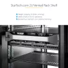 StarTech.com 2U Server-Rack-Einlegeboden – Universelles belüftetes Rack-Mount-Cantilever-Tablett für 19-Zoll-Netzwerkgeräte-Rack und -Schrank – Hochbelastbarer Stahl – Tragfähigkeit 23 kg – 16 Zoll tiefer Einlegeboden, Schwarz