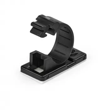 StarTech.com 100 selbstklebende Kabelmanagement-Clips schwarz – Netzwerk-/Ethernet-/Bürotisch-/Computer-Kabelorganisator – Haftkabel-/Draht-Halter – Nylon-Selbstklemmhalterung UL/94V-2 feuerfest