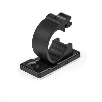 StarTech.com 100 selbstklebende Kabelmanagement-Clips schwarz – Netzwerk-/Ethernet-/Bürotisch-/Computer-Kabelorganisator – Haftkabel-/Draht-Halter – Nylon-Selbstklemmhalterung UL/94V-2 feuerfest
