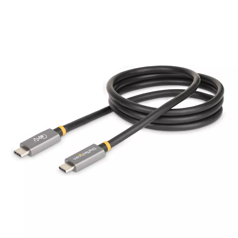 StarTech.com 1 m USB4-Kabel, USB-IF-zertifiziertes USB-C-Kabel, 40 Gbit/s, USB-Typ-C-Datenübertragungskabel, 100 W Power Delivery, 8K 60 Hz, kompatibel mit Thunderbolt 4/3/USB 3.2