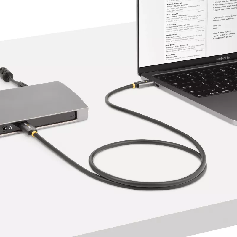 StarTech.com 1 m USB4-Kabel, USB-IF-zertifiziertes USB-C-Kabel, 40 Gbit/s, USB-Typ-C-Datenübertragungskabel, 100 W Power Delivery, 8K 60 Hz, kompatibel mit Thunderbolt 4/3/USB 3.2