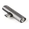 StarTech.com USB-C Audio- & Ladeadapter - USB-C-Audioadapter mit 3,5-mm-TRRS-Headset-Anschluss und 60-W-USB-Typ-C-Power-Delivery-Durchgangsladung – für USB-C-Telefone/Tablets/Laptops