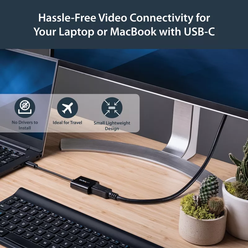StarTech.com USB-C auf DisplayPort Adapter - 4K 60Hz/8K 30Hz - USB Typ-C zu DP 1.4 HBR2 Adapter Dongle - Kompakter USB-C (DP Alt Mode) Monitor Videokonverter - Thunderbolt 3 kompatibel