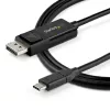 StarTech.com 1 m USB-C auf DisplayPort 1.4 Kabel 8K 60 Hz/4K – bidirektionales DP zu USB-C oder USB-C zu DP umkehrbares Videoadapterkabel – HBR3/HDR/DSC – USB Type-C/Thunderbolt Monitorkabel