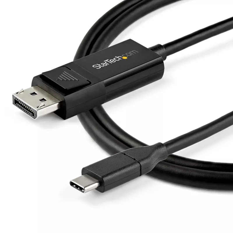 StarTech.com 1 m USB-C auf DisplayPort 1.4 Kabel 8K 60 Hz/4K – bidirektionales DP zu USB-C oder USB-C zu DP umkehrbares Videoadapterkabel – HBR3/HDR/DSC – USB Type-C/Thunderbolt Monitorkabel