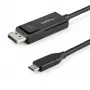 StarTech.com 6.6ft (2m) USB C zu DisplayPort 1.2 Kabel 4K 60Hz - Bidirektionales DP zu USB-C oder USB-C zu DP umkehrbares Video-Adapterkabel - HBR2/HDR - USB Typ C/Thunderbolt Monitorkabel