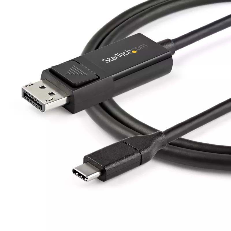StarTech.com 6.6ft (2m) USB C zu DisplayPort 1.2 Kabel 4K 60Hz - Bidirektionales DP zu USB-C oder USB-C zu DP umkehrbares Video-Adapterkabel - HBR2/HDR - USB Typ C/Thunderbolt Monitorkabel