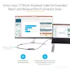 StarTech.com USB-C-auf-DisplayPort-Adapter – 8K/4K 60Hz USB-C-auf-DisplayPort-1.4-Adapter-Dongle – USB-Typ-C-auf-DP-Monitor-Videokonverter – kompatibel mit Thunderbolt 3 – mit 30 cm langem, angebrachtem Kabel