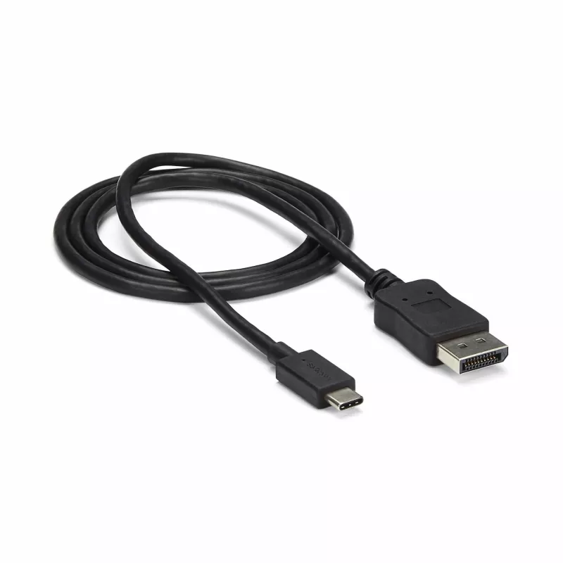 StarTech.com 1m USB-C auf DisplayPort 1.2 Kabel 4K 60Hz – USB-C auf DisplayPort Adapterkabel – HBR2 – USB Type-C DP Alt Mode auf DP Monitor Videokabel – Funktioniert mit Thunderbolt 3 – Schwarz