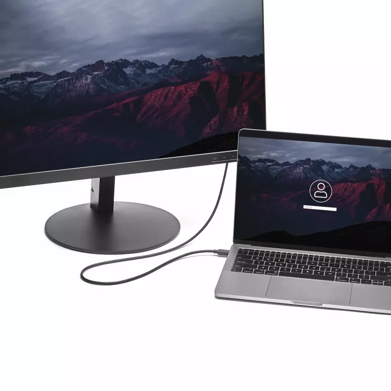 StarTech.com 1m USB-C auf DisplayPort 1.2 Kabel 4K 60Hz – USB-C auf DisplayPort Adapterkabel – HBR2 – USB Type-C DP Alt Mode auf DP Monitor Videokabel – Funktioniert mit Thunderbolt 3 – Schwarz