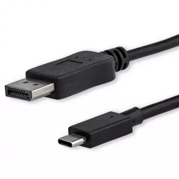 StarTech.com 1,8 m USB-C-auf-DisplayPort-1.2-Kabel 4K 60 Hz – USB-C-auf-DisplayPort-Adapterkabel HBR2 – USB-Typ-C-DP-Alt-Mode-auf-DP-Monitor-Videokabel – funktioniert mit Thunderbolt 3 – Schwarz
