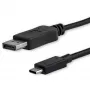 StarTech.com 1,8 m USB-C-auf-DisplayPort-1.2-Kabel 4K 60 Hz – USB-C-auf-DisplayPort-Adapterkabel HBR2 – USB-Typ-C-DP-Alt-Mode-auf-DP-Monitor-Videokabel – funktioniert mit Thunderbolt 3 – Schwarz
