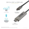 StarTech.com 10ft (3m) USB C to HDMI Kabel 4K 60Hz mit HDR10 - Ultra HD USB Type-C auf 4K HDMI 2.0b Video Adapter Kabel - USB-C auf HDMI HDR Monitor/Display Konverter - DP 1.4 Alt Mode HBR3