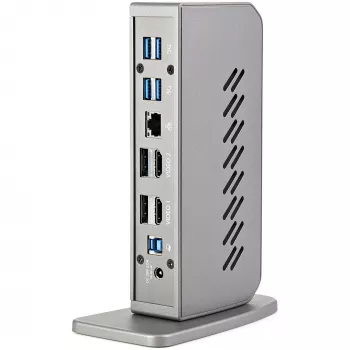 StarTech.com USB-C USB-A Dock - Hybrid Universal USB 3.0 Dockingstation für USB-C- oder USB-A-Laptop - Dual-Monitor 4K 60Hz HDMI/DisplayPort - 6x USB-A, GbE - USB 3.1 Gen 1 - Windows/Mac