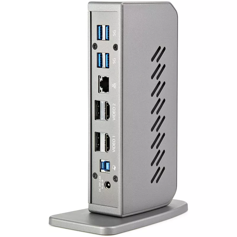 StarTech.com USB-C USB-A Dock - Hybrid Universal USB 3.0 Dockingstation für USB-C- oder USB-A-Laptop - Dual-Monitor 4K 60Hz HDMI/DisplayPort - 6x USB-A, GbE - USB 3.1 Gen 1 - Windows/Mac