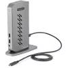 StarTech.com USB-C USB-A Dock - Hybrid Universal USB 3.0 Dockingstation für USB-C- oder USB-A-Laptop - Dual-Monitor 4K 60Hz HDMI/DisplayPort - 6x USB-A, GbE - USB 3.1 Gen 1 - Windows/Mac