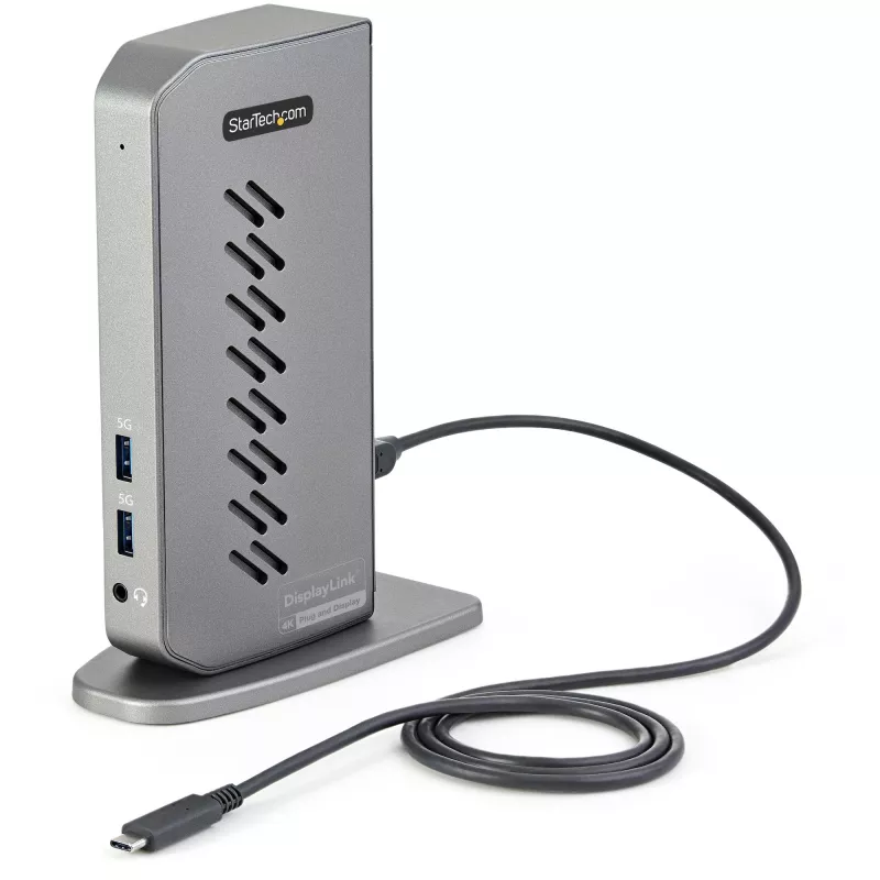 StarTech.com USB-C USB-A Dock - Hybrid Universal USB 3.0 Dockingstation für USB-C- oder USB-A-Laptop - Dual-Monitor 4K 60Hz HDMI/DisplayPort - 6x USB-A, GbE - USB 3.1 Gen 1 - Windows/Mac