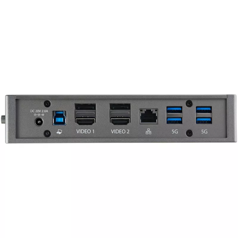 StarTech.com USB-C USB-A Dock - Hybrid Universal USB 3.0 Dockingstation für USB-C- oder USB-A-Laptop - Dual-Monitor 4K 60Hz HDMI/DisplayPort - 6x USB-A, GbE - USB 3.1 Gen 1 - Windows/Mac