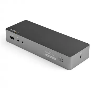 StarTech.com Universelle Laptop-Dockingstation, Hybrid-USB-C- & USB-A-Dock, Dual 4K DP & HDMI, 100W PD, Mac / Windows / Chrome OS, 4x USB 5Gbps Hub, GbE