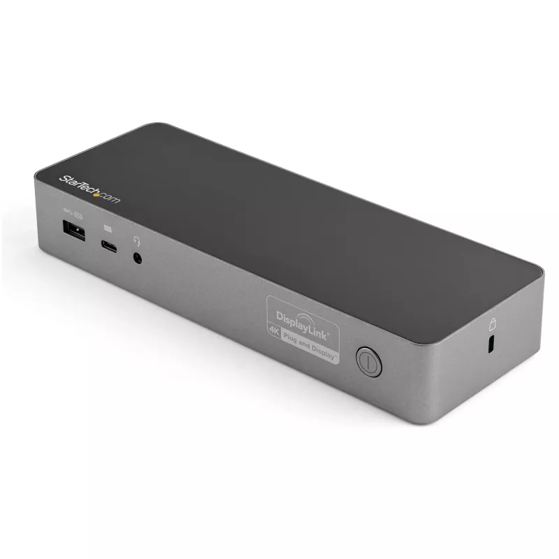 StarTech.com Universelle Laptop-Dockingstation, Hybrid-USB-C- & USB-A-Dock, Dual 4K DP & HDMI, 100W PD, Mac / Windows / Chrome OS, 4x USB 5Gbps Hub, GbE