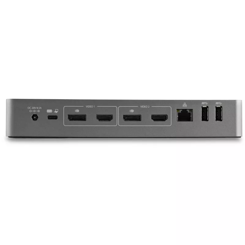 StarTech.com Universelle Laptop-Dockingstation, Hybrid-USB-C- & USB-A-Dock, Dual 4K DP & HDMI, 100W PD, Mac / Windows / Chrome OS, 4x USB 5Gbps Hub, GbE