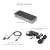 StarTech.com Universelle Laptop-Dockingstation, Hybrid-USB-C- & USB-A-Dock, Dual 4K DP & HDMI, 100W PD, Mac / Windows / Chrome OS, 4x USB 5Gbps Hub, GbE