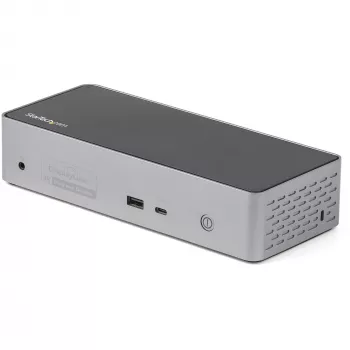 StarTech.com USB-C-Dock – 4K 60Hz Quad-Monitor DisplayPort & HDMI – Universelle USB-C-Dockingstation mit 100W Power Delivery – USB-Hub mit 1x USB Type-C & 3x USB-A, Ethernet, Audio