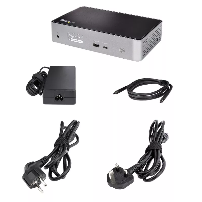 StarTech.com USB-C-Dock – 4K 60Hz Quad-Monitor DisplayPort & HDMI – Universelle USB-C-Dockingstation mit 100W Power Delivery – USB-Hub mit 1x USB Type-C & 3x USB-A, Ethernet, Audio