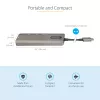StarTech.com USB-C-Multiport-Adapter - USB-C auf HDMI 2.0b 4K 60Hz (HDR10), 100W Power Delivery Pass-Through, 4-Port USB 3.0 Hub - USB Typ-C Mini-Dock - 30 cm langes, fest verbautes Kabel