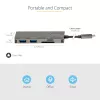 StarTech.com USB-C Multiport-Adapter – USB-C auf 4K HDMI, 100 W Power Delivery Durchschleifung, SD/MicroSD-Steckplatz, 3-fach USB 3.0 Hub – USB Typ-C Mini-Dock – 30 cm langes angeschlossenes Kabel