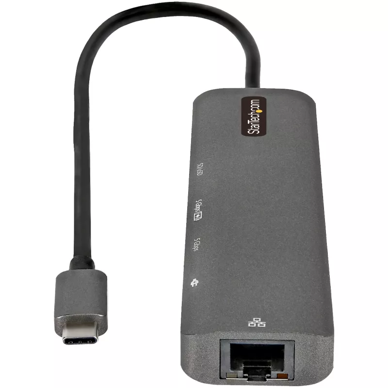 StarTech.com USB-C Multiport-Adapter-Hub, USB-C auf 4K 60Hz HDMI, Gigabit-Ethernet und 100W Laptop-Ladefunktion für Macbook Pro / Air und Windows